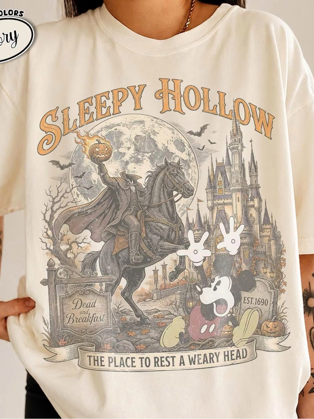 Sleepy Hollow Graphic Tee - Charcoal Gray